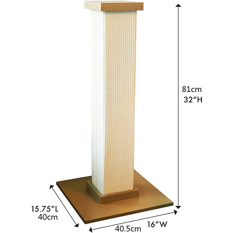 Top view of the single-pillar scratching post column and platform